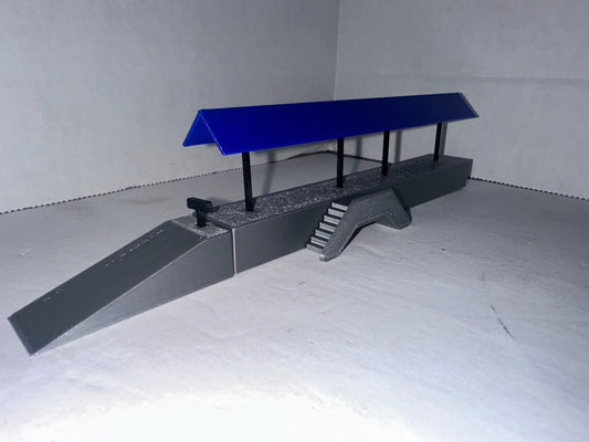N - Scale Passenger Platform Kit for 1:160 Model Railroad Train Scenery Building Loading Dock
