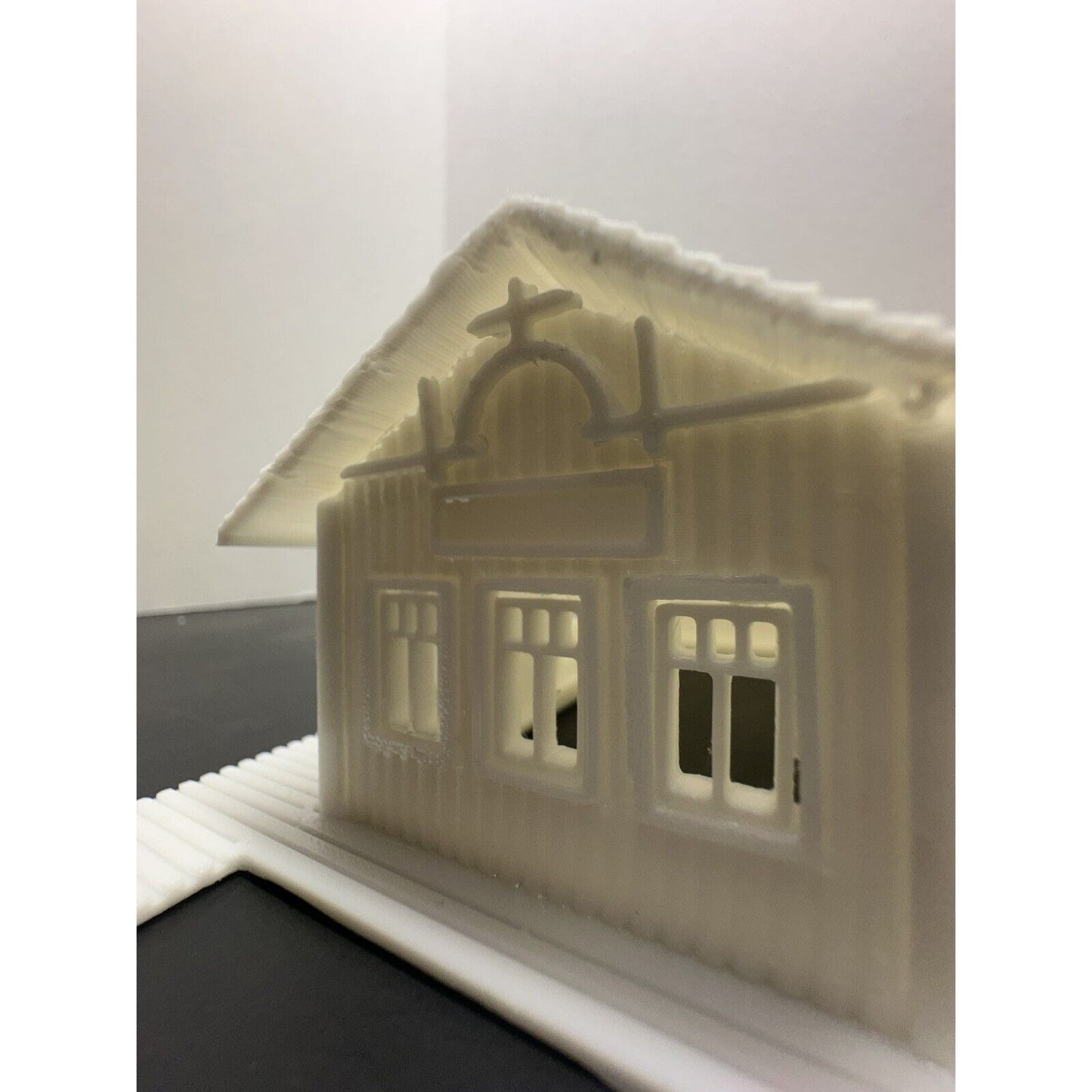 HO - Scale Boardwalk House 1:87 Bungalow Beach Tropical Oceanfront Style White