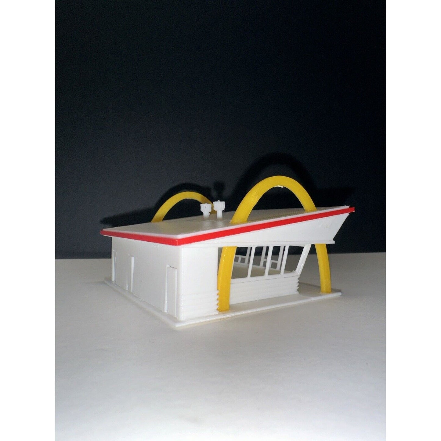 N - Scale Mcdonald's Fast Food Chain Restaurant Drive Thru 1:87 Building Colored