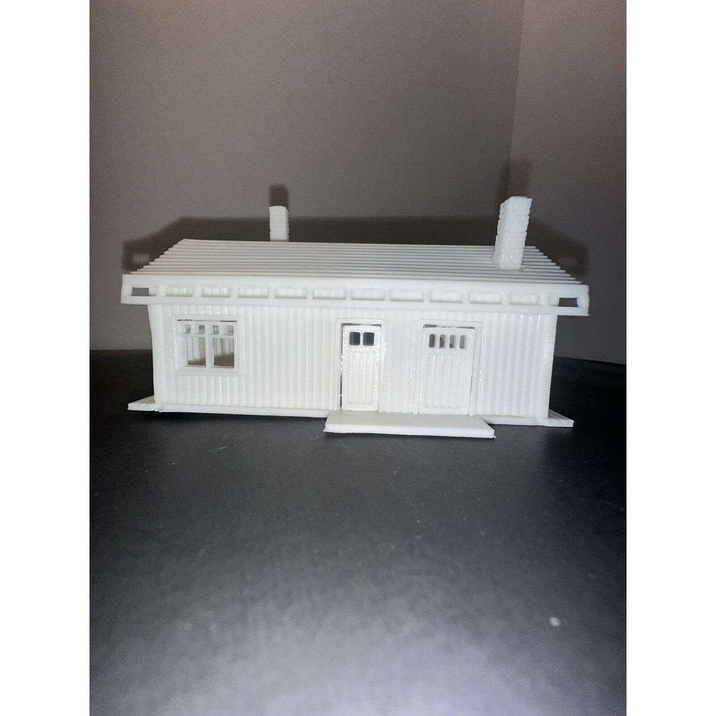 HO - Scale Boardwalk House 1:87 Bungalow Beach Tropical Oceanfront Style White