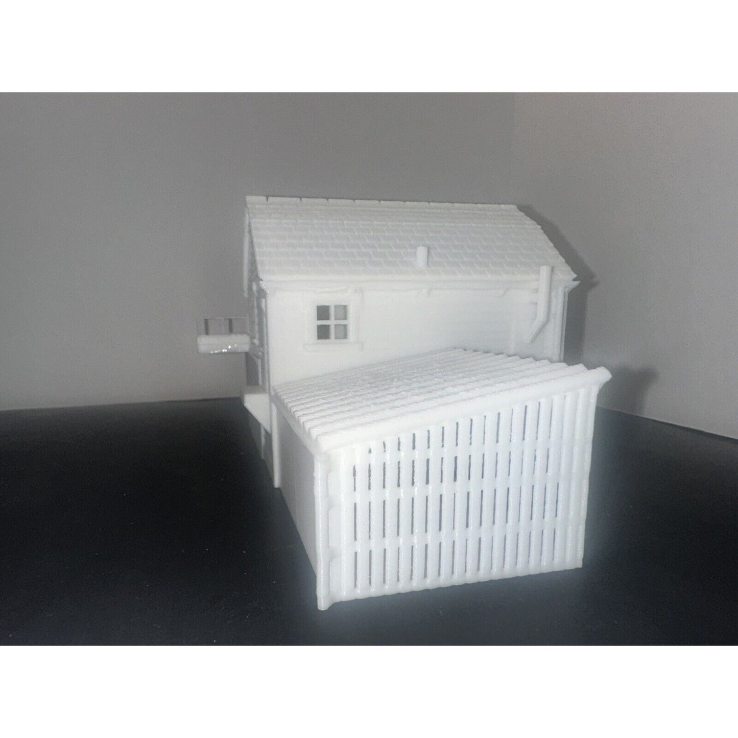 HO - Scale Water Mill River House 1:87 Water Wheel High Detail White Unpainted