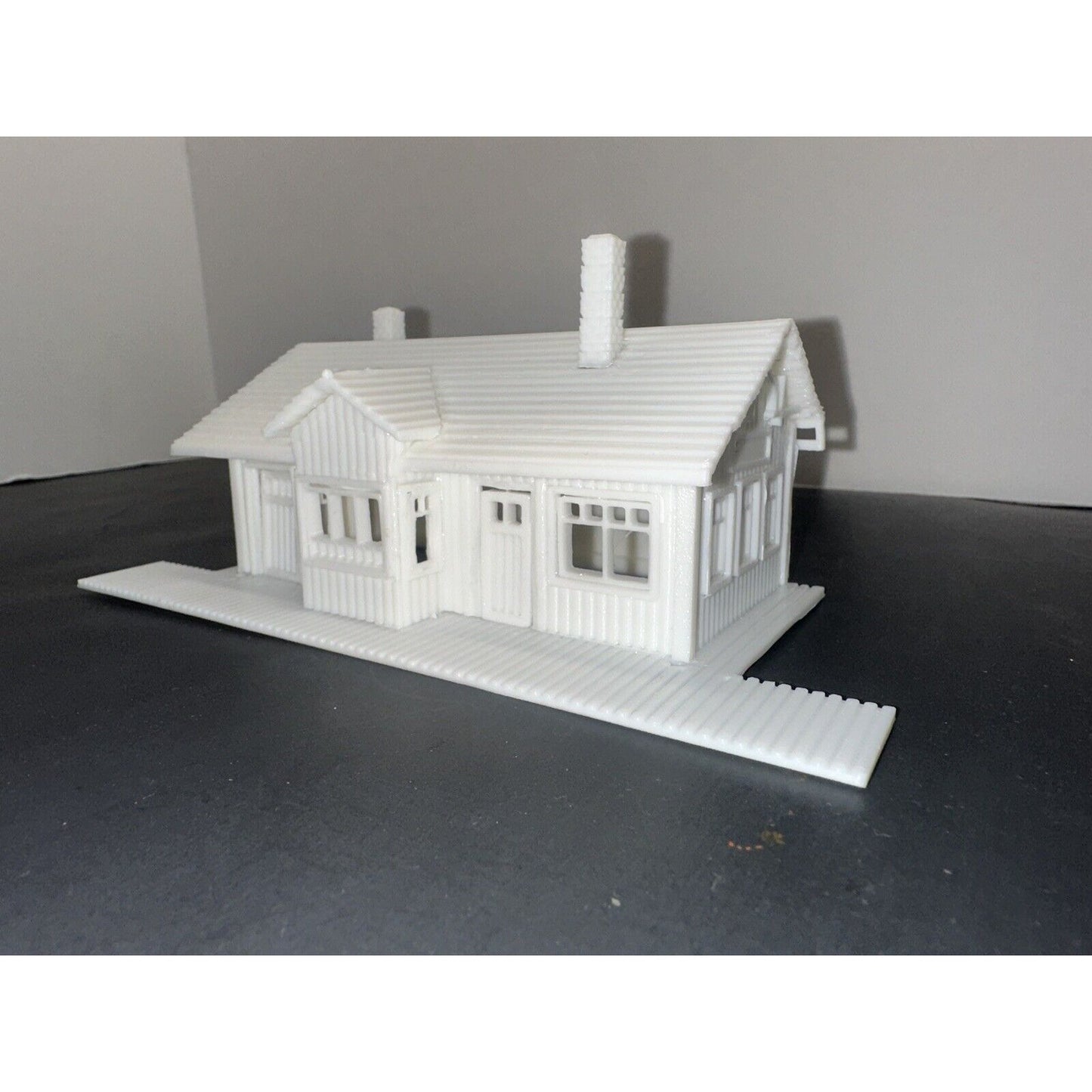 HO - Scale Boardwalk House 1:87 Bungalow Beach Tropical Oceanfront Style White