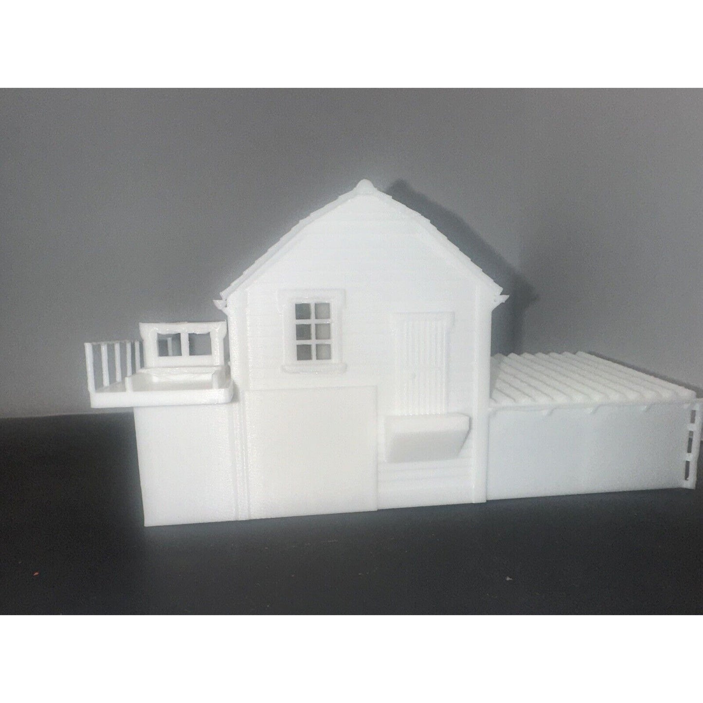 HO - Scale Water Mill River House 1:87 Water Wheel High Detail White Unpainted