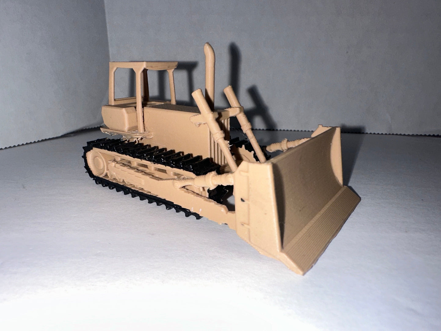 HO Scale Bulldozer for 1/87 Train Set Background Vehicle / Construction Equipment 1:87 Scale Truck / Diorama