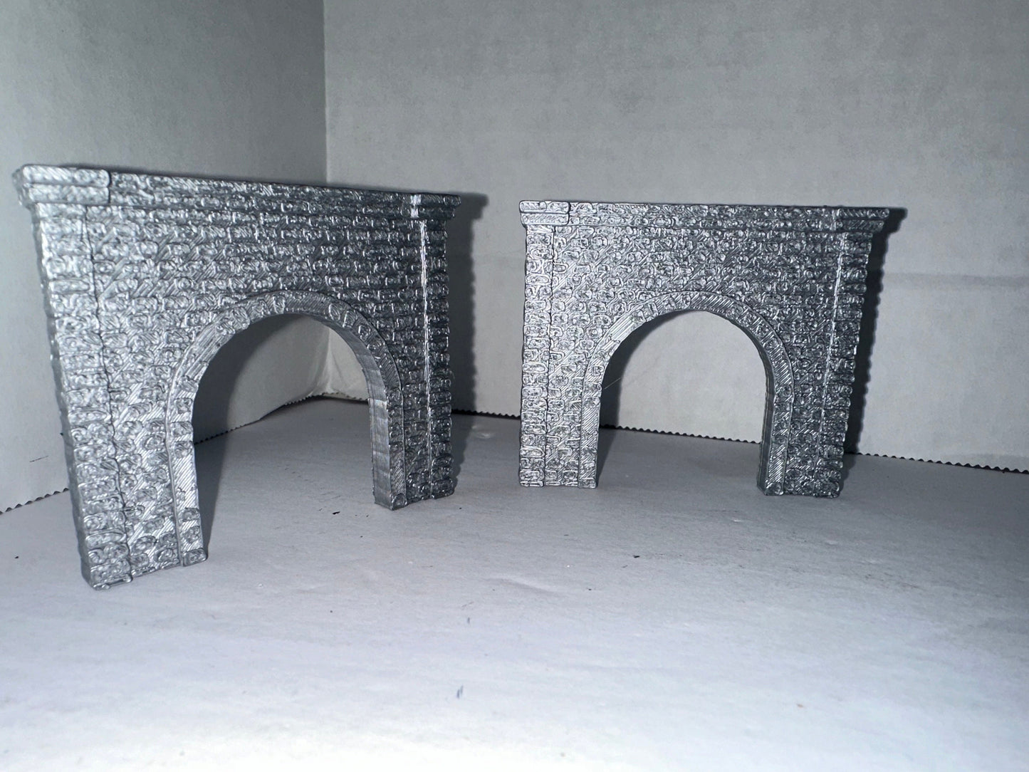 N Scale Stone Tunnel Portal (2-pack) Single Track 1:160 Train Set Diorama Mountain Scenery