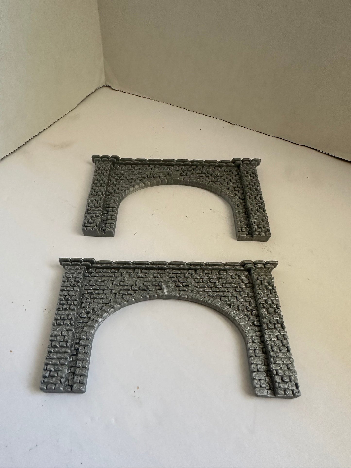 N Scale Double Tunnel Portal Fits 2 Tracks for 1:160 Train Set Diorama (2-Pack) N - Scale Scenery