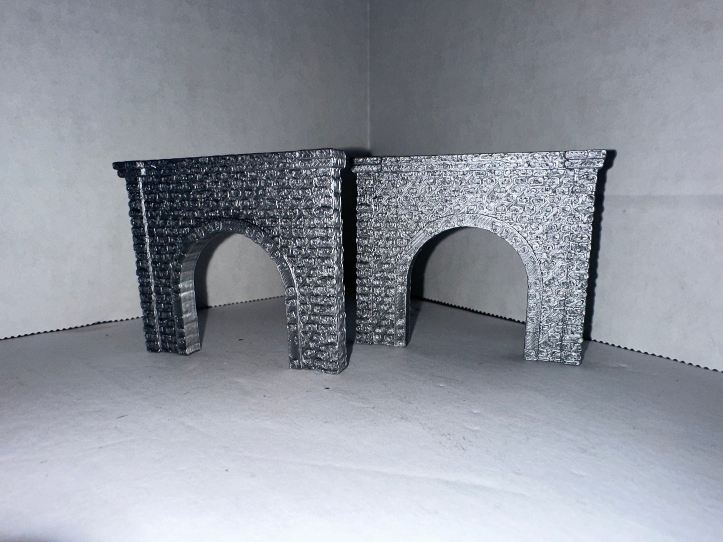 N Scale Stone Tunnel Portal (2-pack) Single Track 1:160 Train Set Diorama Mountain Scenery