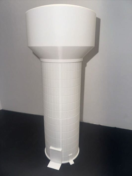 N - Scale Water Tower White Unpainted High Detail 1:160 Tall Utility Building Composite Classic Style Industrial Scenery