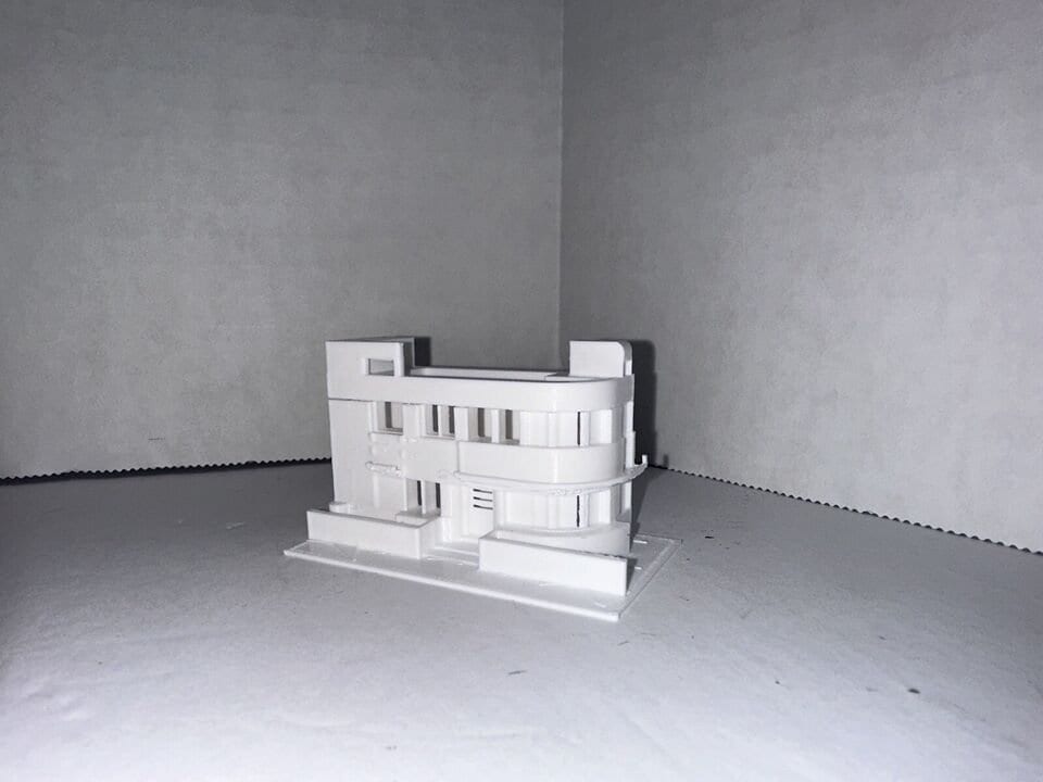 N - Scale Modern Mansion / Urban Large House 1:160 White Unpainted Building for Train set background / diorama