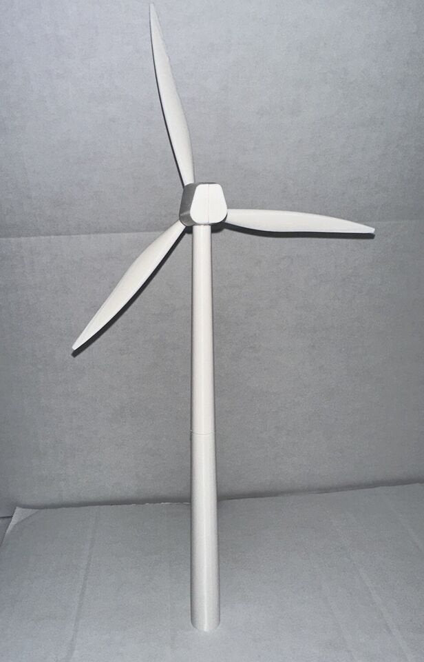 HO Scale Wind Turbine / Modern Windmill Generator White Detailed Model 1:87 Unpainted