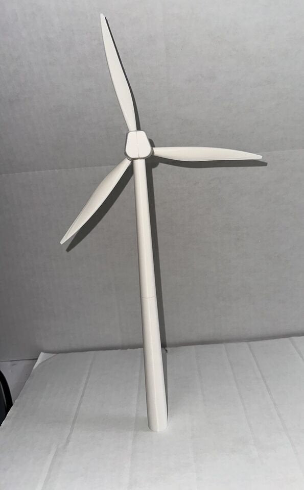 HO Scale Wind Turbine / Modern Windmill Generator White Detailed Model 1:87 Unpainted