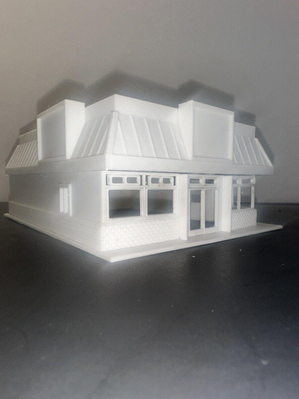 HO - Scale Fast Food Restaurant with Drive Thru 1:87 Commercial Building Wendy's Arby's Mcdonald's In N' Out Burger King